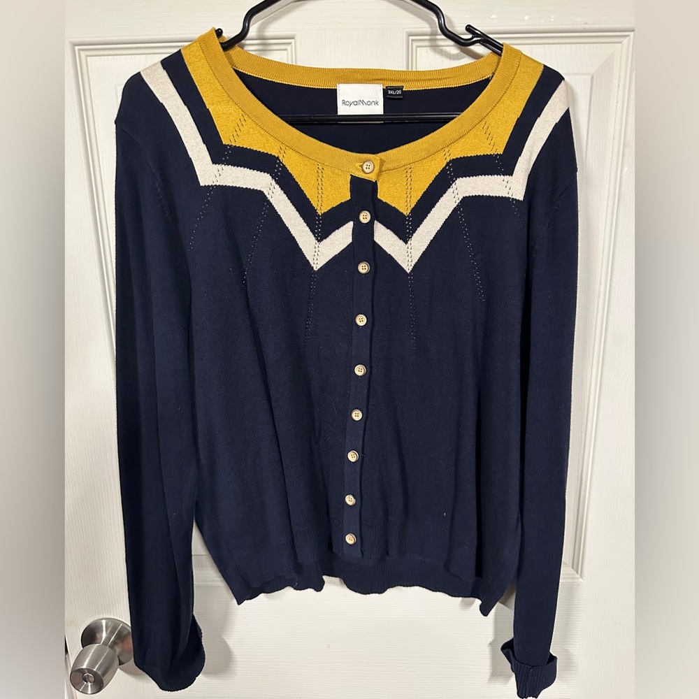 ModCloth Royal Monk cardigan sweater 3X/20 gently used good condition